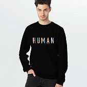 Свитшот Human, черный - фото