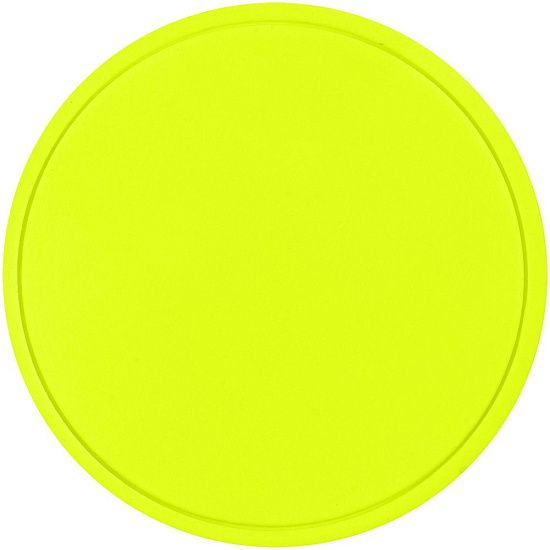 Лейбл из ПВХ Dzeta Round, L, желтый неон - подробное фото