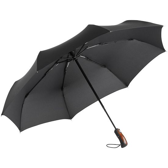 Зонт складной Stormmaster, черный - подробное фото