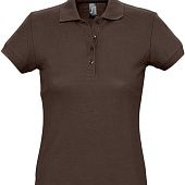 Рубашка поло женская PASSION 170, шоколадно-коричневая - фото