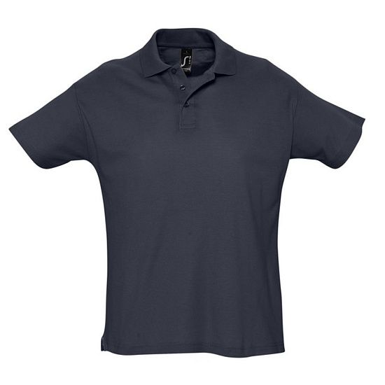 Рубашка поло мужская SUMMER 170, темно-синяя (navy) - подробное фото