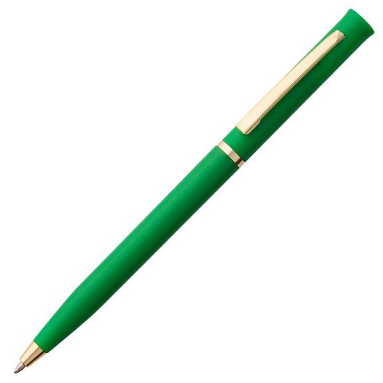 Ручка шариковая Euro Gold, зеленая - подробное фото