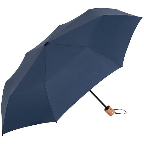 Зонт складной OkoBrella, темно-синий - подробное фото