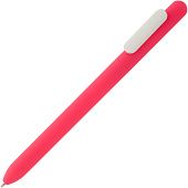 Ручка шариковая Slider Soft Touch, розовая с белым - фото
