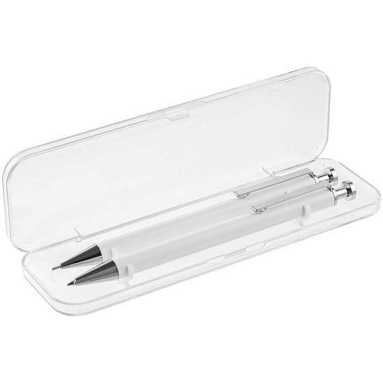 Набор Attribute: ручка и карандаш, белый - подробное фото