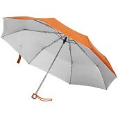 Зонт складной Silverlake, оранжевый с серебристым - фото