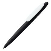 Ручка шариковая Prodir DS5 TRR-P Soft Touch, черная с белым - фото
