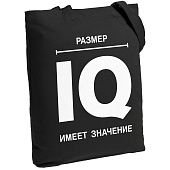 Холщовая сумка «Размер IQ», черная - фото