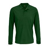 Рубашка поло с длинным рукавом Prime LSL, темно-зеленая - фото