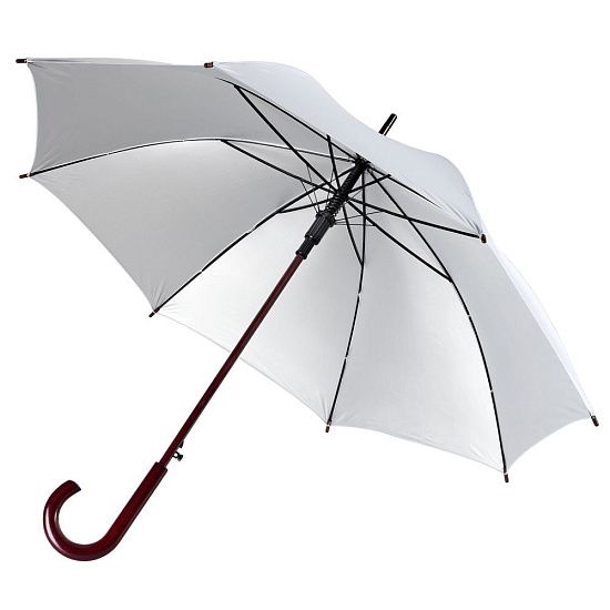 Зонт-трость Unit Standard, серебристый - подробное фото
