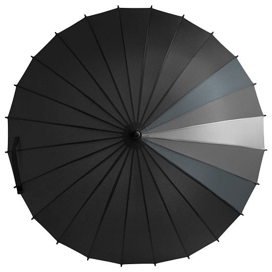 Зонт-трость «Спектр», черный - подробное фото