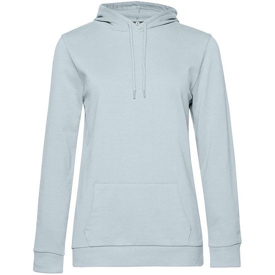 Толстовка с капюшоном женская Hoodie, светло-голубая - подробное фото