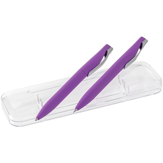 Набор Pin Soft Touch: ручка и карандаш, фиолетовый - подробное фото