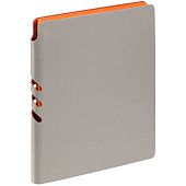Ежедневник Flexpen, недатированный, серебристо-оранжевый - фото