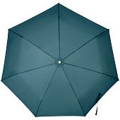 Складной зонт Alu Drop S, 3 сложения, 7 спиц, автомат, синий (индиго) - фото