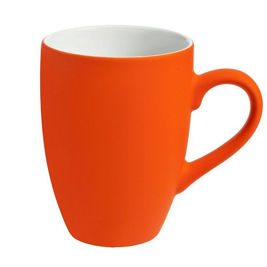 Кружка Best Morning c покрытием софт-тач, оранжевая - подробное фото
