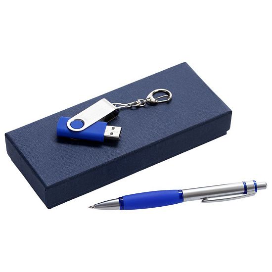 Набор Notes: ручка и флешка 8 Гб, синий - подробное фото