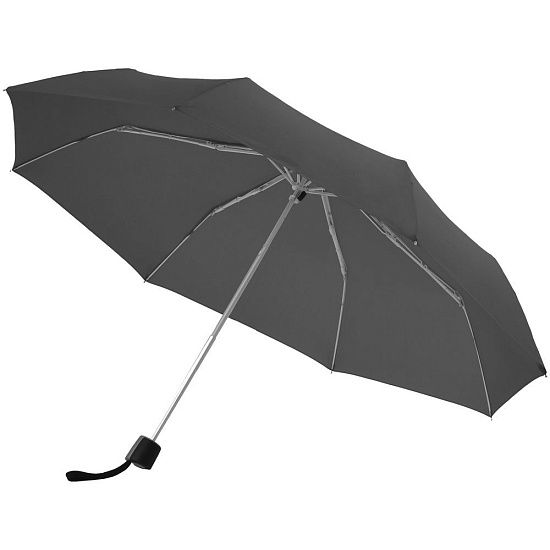 Зонт складной Fiber Alu Light, черный - подробное фото