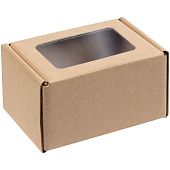 Коробка с окошком Knick Knack, крафт - фото
