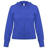 Толстовка женская Hooded Full Zip ярко-синяя - фото