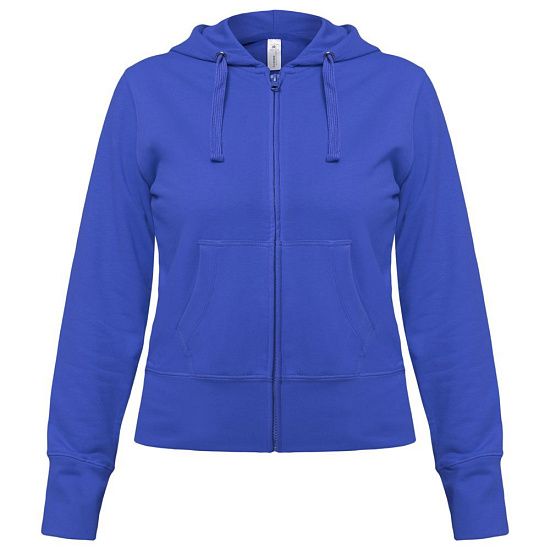 Толстовка женская Hooded Full Zip ярко-синяя - подробное фото