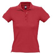 Рубашка поло женская PEOPLE 210, красная - фото