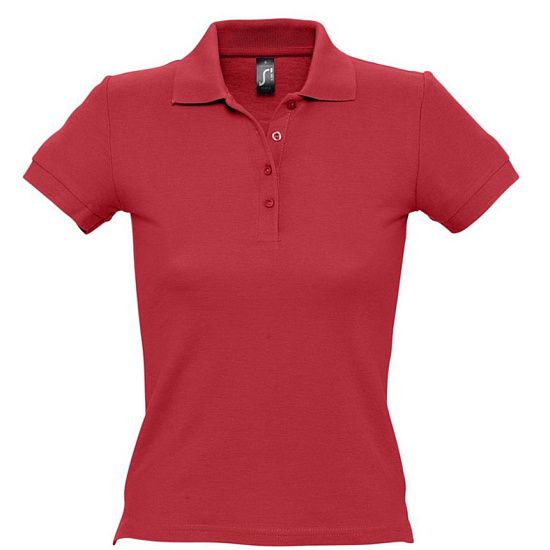 Рубашка поло женская PEOPLE 210, красная - подробное фото