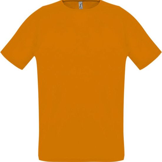 Футболка унисекс SPORTY 140, оранжевый неон - подробное фото