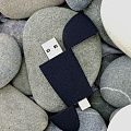 Флешка Pebble Type-C, USB 3.0, черная, 16 Гб