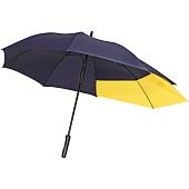 Зонт-трость Fiber Move AC, темно-синий с желтым - фото