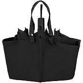 Зонт-сумка складной Stash, черный - фото