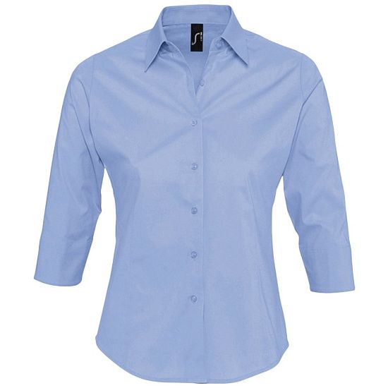 Рубашка женская с рукавом 3/4 EFFECT 140, голубая - подробное фото