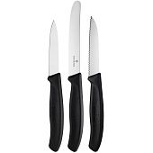 Набор кухонных ножей Victorinox Swiss Classic Paring, черный - фото