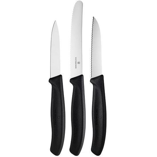 Набор кухонных ножей Victorinox Swiss Classic Paring, черный - подробное фото