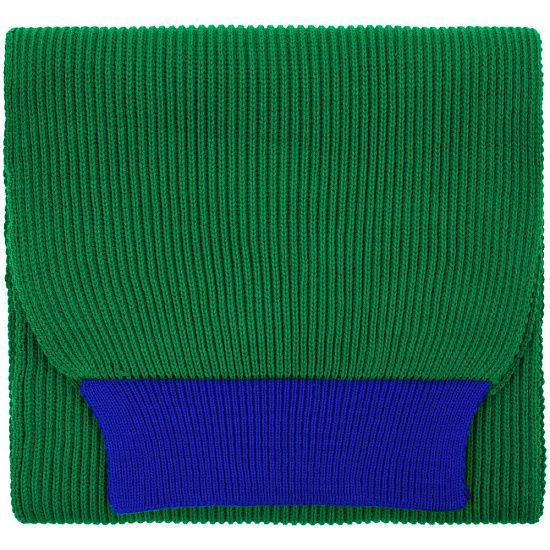 Шарф Snappy, зеленый с синим - подробное фото