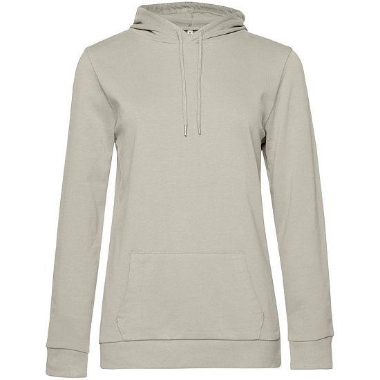 Толстовка с капюшоном женская Hoodie, дымчато-серая - подробное фото