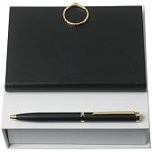 Набор Nina Ricci: блокнот А6 и ручка, черный - фото