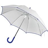 Зонт-трость Unit White, белый с синим - фото
