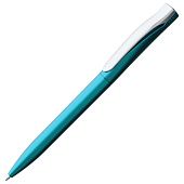 Ручка шариковая Pin Silver, голубой металлик - фото