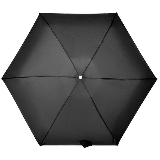 Складной зонт Alu Drop S, 4 сложения, автомат, черный - подробное фото