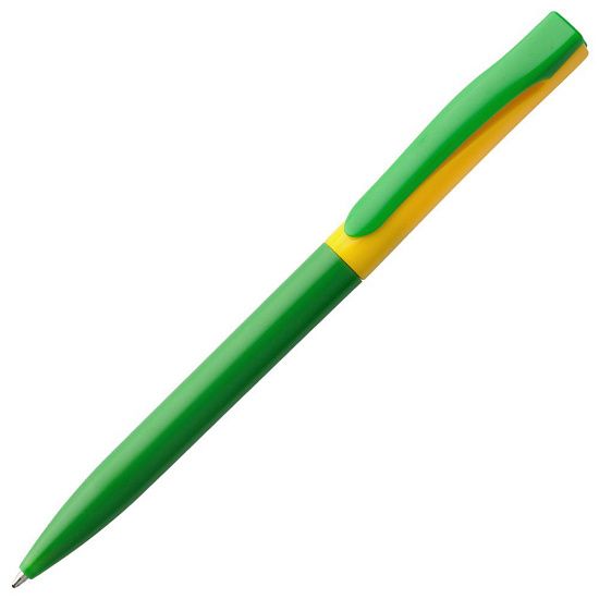Ручка шариковая Pin Special, зелено-желтая - подробное фото