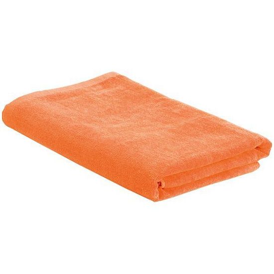 Пляжное полотенце в сумке SoaKing, оранжевое - подробное фото