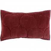 Чехол на подушку «Хвойное утро», прямоугольный, бордовый - фото