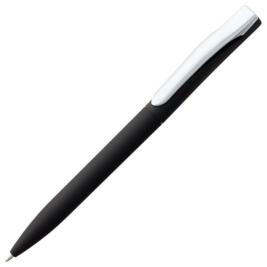 Ручка шариковая Pin Soft Touch, черная - подробное фото