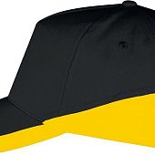 Бейсболка BOOSTER, черная с желтым - фото