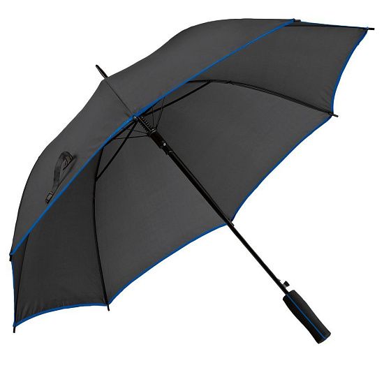 Зонт-трость Jenna, черный с синим - подробное фото