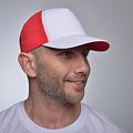 Бейсболка Unit Pro, белая с красным