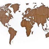 Деревянная карта мира World Map Wall Decoration Exclusive, орех - фото
