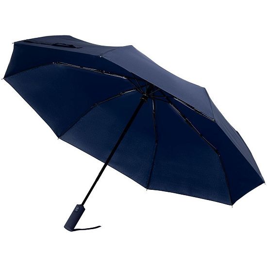 Зонт складной Ribbo, темно-синий - подробное фото