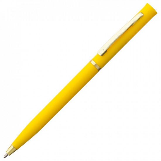 Ручка шариковая Euro Gold, желтая - подробное фото